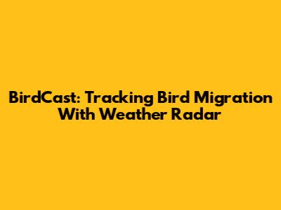 BirdCast: Tracking Bird Migration With Weather Radar