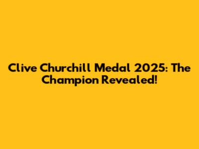Clive Churchill Medal 2025: The Champion Revealed!