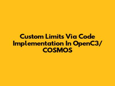 Custom Limits Via Code Implementation In OpenC3/COSMOS
