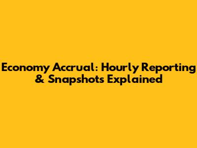 Economy Accrual: Hourly Reporting & Snapshots Explained