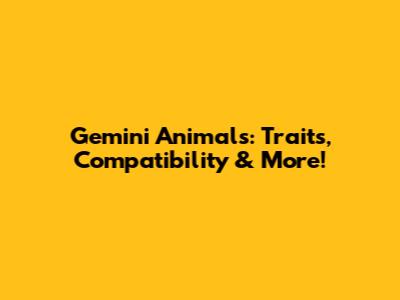 Gemini Animals: Traits, Compatibility & More!