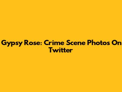 Gypsy Rose: Crime Scene Photos On Twitter
