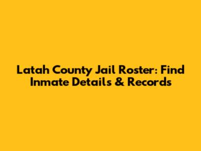 Latah County Jail Roster: Find Inmate Details & Records