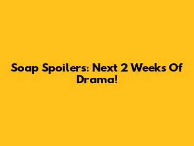 Soap Spoilers: Next 2 Weeks Of Drama!
