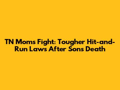 TN Mom's Fight: Tougher Hit-and-Run Laws After Son's Death