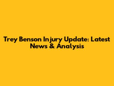 Trey Benson Injury Update: Latest News & Analysis