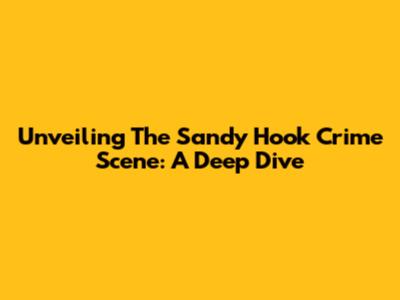 Unveiling The Sandy Hook Crime Scene: A Deep Dive
